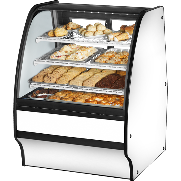 True TGM-DC-36-SC/SC-W-W Glass Door Merchandiser, Dry Case, 36", White