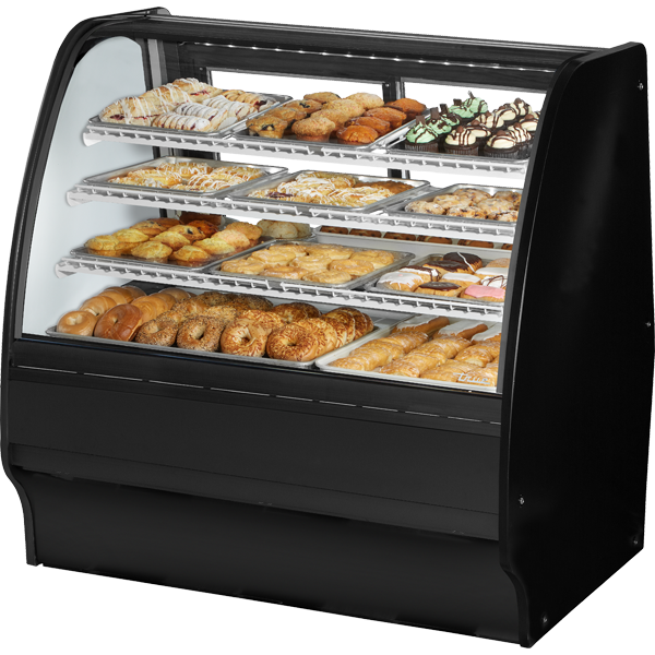 True TGM-DC-48-SC/SC-B-W Glass Door Merchandiser, Dry Case, 48", Black/White