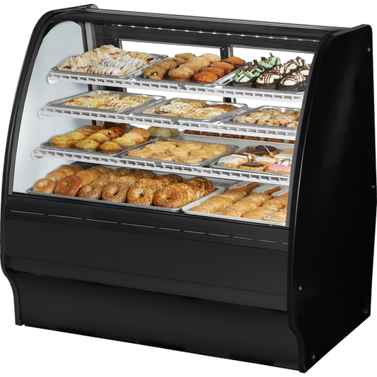 True TGM-DC-48-SC/SC-B-W Glass Door Merchandiser, Dry Case, 48", Black/White