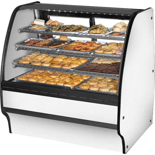True TGM-DC-48-SC/SC-S-W Glass Door Merchandiser, Dry Case, 48", Stainless/White