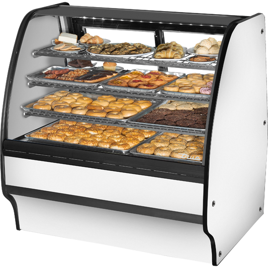 True TGM-DC-48-SC/SC-S-W Glass Door Merchandiser, Dry Case, 48", Stainless/White