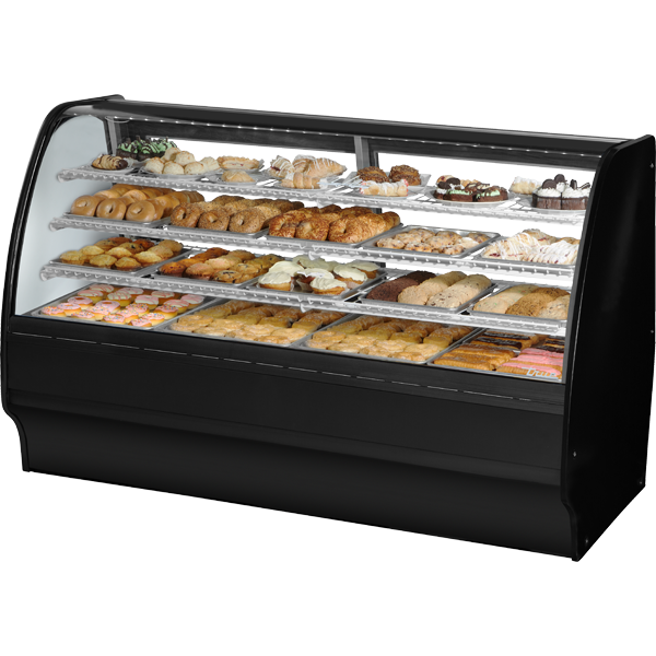 True TGM-DC-77-SC/SC-B-W Glass Door Merchandiser, Dry Case, 77", Black/White