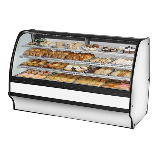 True TGM-DC-77-SC/SC-W-W Glass Door Merchandiser, Dry Case, 77", White
