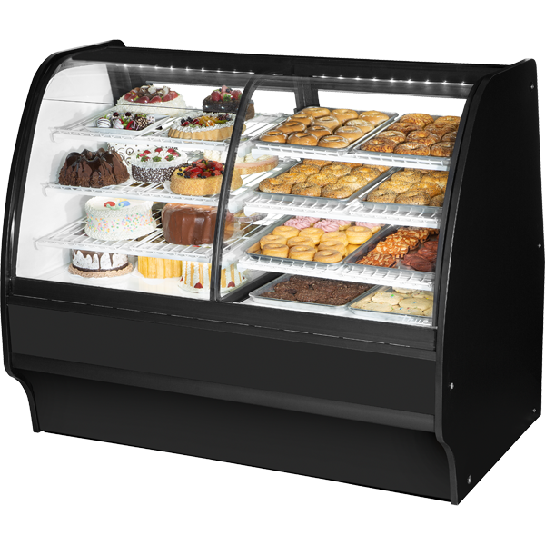 True TGM-DZ-59-SC/SC-B-W Glass Door Merchandiser, Dual Zone, 59", Black/White