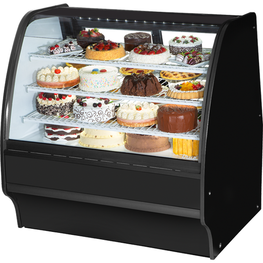 True TGM-R-48-SC/SC-B-W Refrigerated Glass Merchandiser, 48", Black/White
