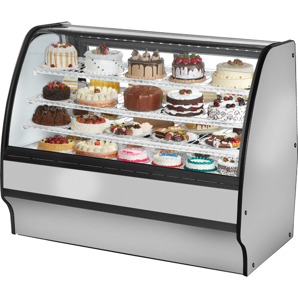 True TGM-R-59-SC/SC-S-W Refrigerated Glass Merchandiser, 59", Stainless/White