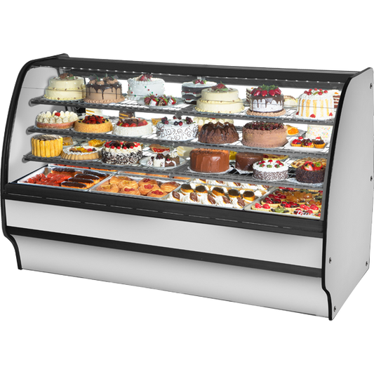 True TGM-R-77-SC/SC-S-S Refrigerated Glass Merchandiser, 77", Stainless