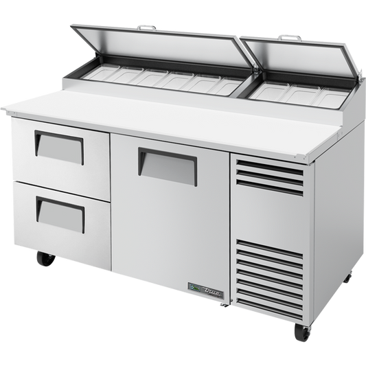 True TPP-AT-67D-2-HC Pizza Prep Table, 67", 2 Drawers