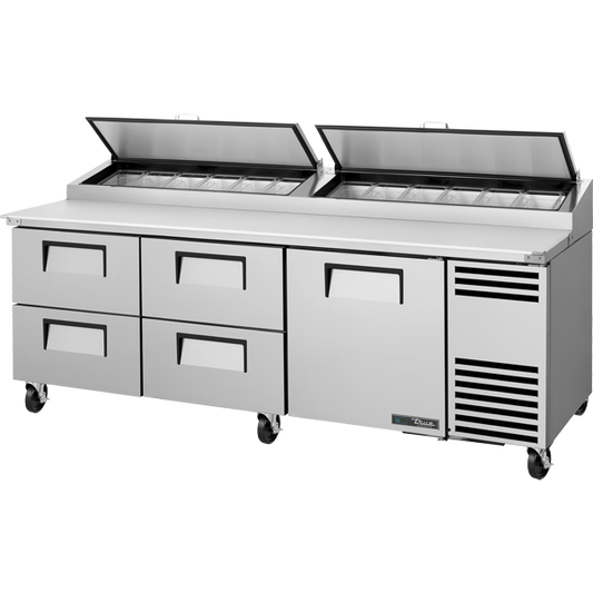 True TPP-AT2-93D-4-HC Pizza Prep Table, 93", 4 Drawers
