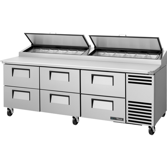 True TPP-AT2-93D-6-HC Pizza Prep Table, 93", 6 Drawers