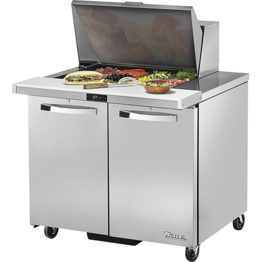 True TSSU-36-12M-B-HC SPEC3 Sandwich Salad Prep Table, 36", 12-Pan, Mega-Top