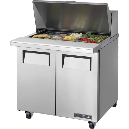 True TSSU-36-15M-B-HC Sandwich Salad Prep Table, 36", 15-Pan, Mega-Top