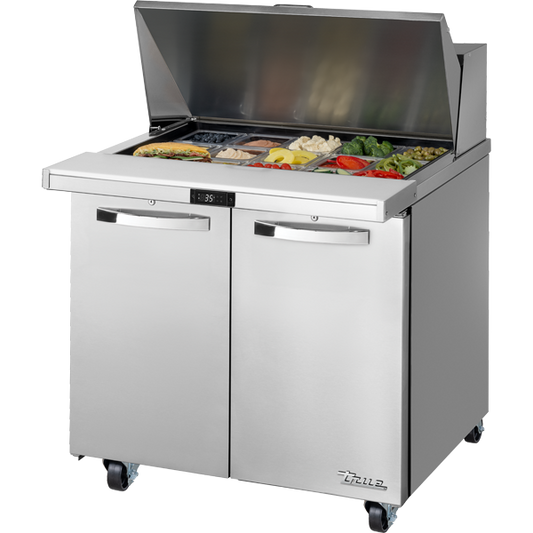 True TSSU-36-15M-B-HC SPEC3 Sandwich Salad Prep Table, 36", 15-Pan, Mega-Top