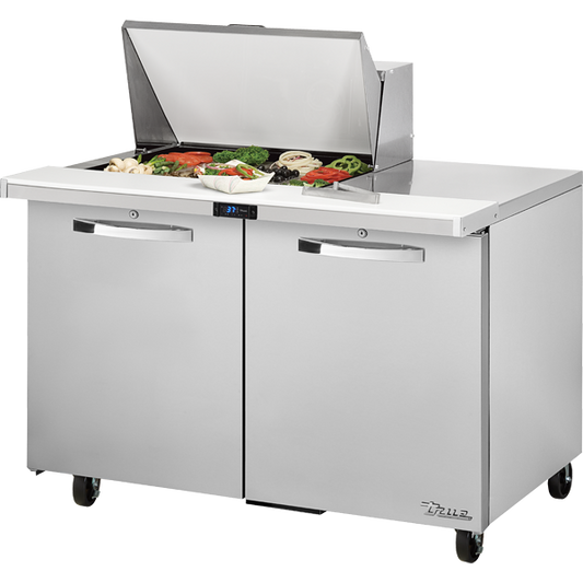 True TSSU-48-12M-B-HC SPEC3 Sandwich Salad Prep Table, 48", 12-Pan, Mega-Top