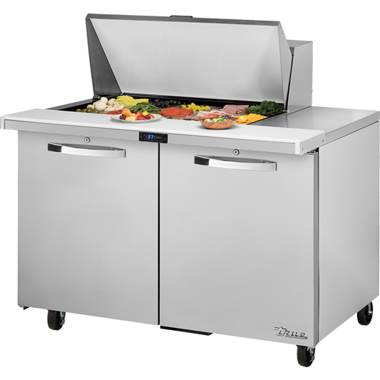 True TSSU-48-15M-B-HC SPEC3 Sandwich Salad Prep Table, 48", 15-Pan, Mega-Top