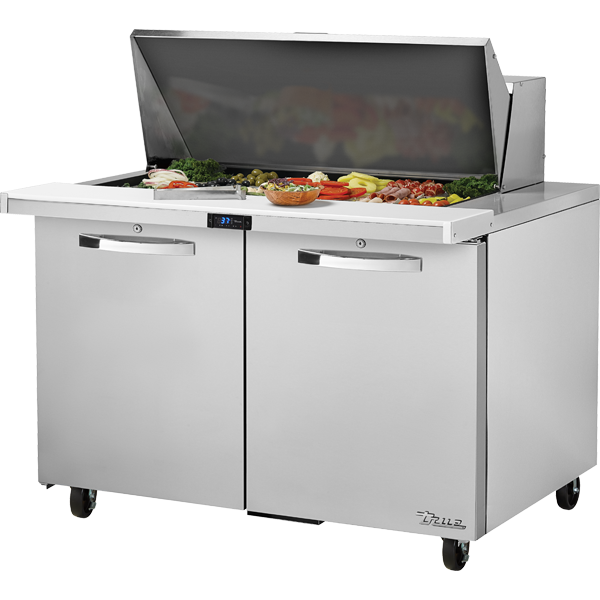True TSSU-48-18M-B-HC SPEC3 Sandwich Salad Prep Table, 48", 18-Pan, Mega-Top