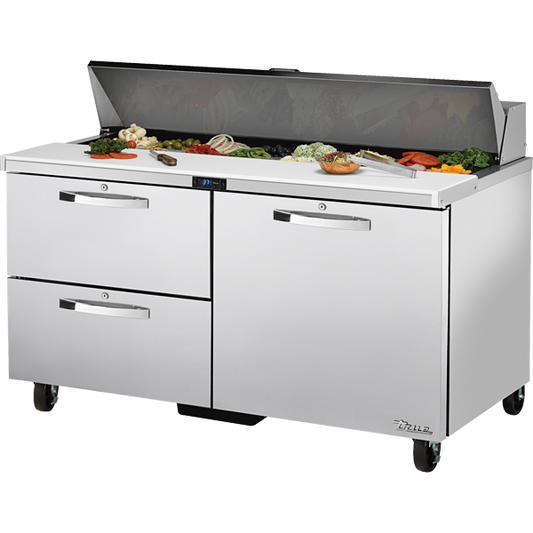 True TSSU-60-16D-4-HC Sandwich Salad Prep Table, 60", 16-Pan, 4 Drawers