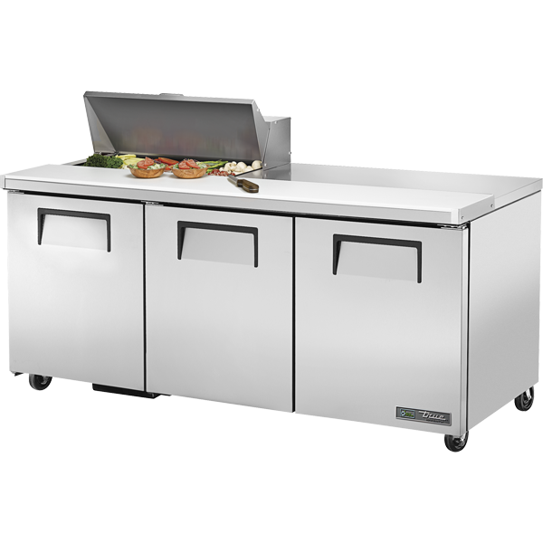 True TSSU-72-08-HC Sandwich Salad Prep Table, 72", 8-Pan