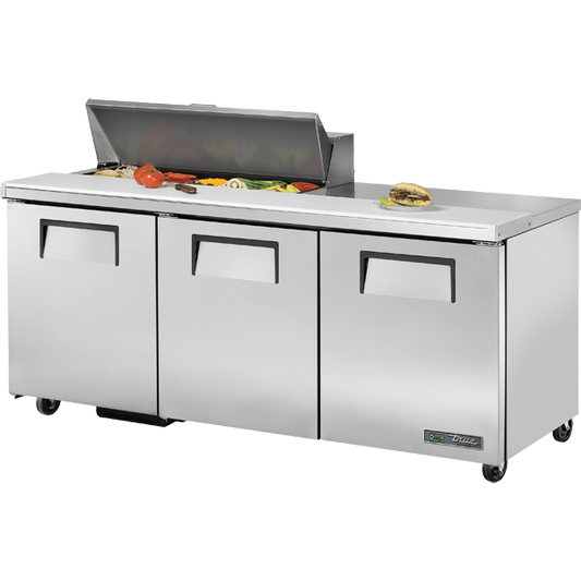 True TSSU-72-10-HC Sandwich Salad Prep Table, 72", 10-Pan