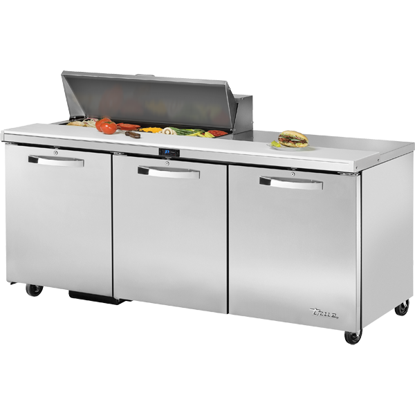 True TSSU-72-10-HC SPEC3 Sandwich Salad Prep Table, 72", 10-Pan