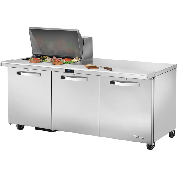 True TSSU-72-12M-B-HC SPEC3 Sandwich Salad Prep Table, 72", 12-Pan, Mega-Top