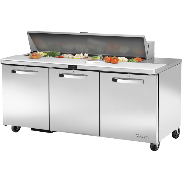 True TSSU-72-16-HC SPEC3 Sandwich Salad Prep Table, 72", 16-Pan