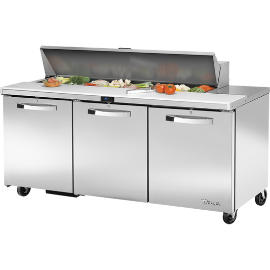 True TSSU-72-16-HC SPEC3 Sandwich Salad Prep Table, 72", 16-Pan