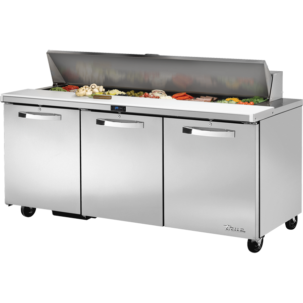 True TSSU-72-18-HC SPEC3 Sandwich Salad Prep Table, 72", 18-Pan