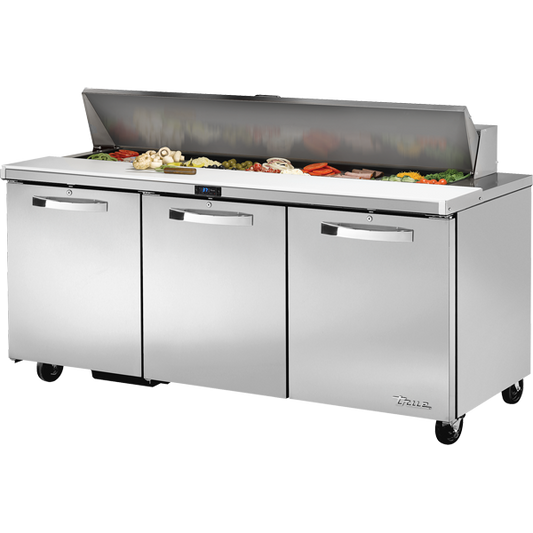 True TSSU-72-18-HC SPEC3 Sandwich Salad Prep Table, 72", 18-Pan
