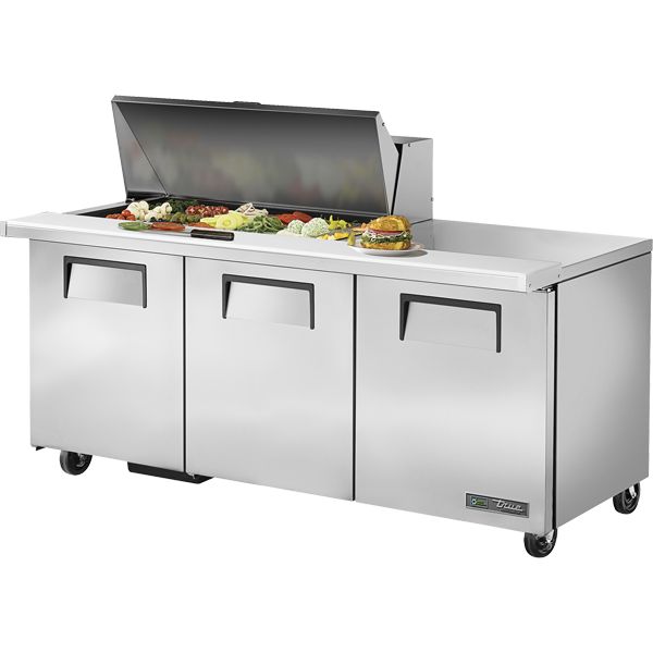 True TSSU-72-18M-B-HC Sandwich Salad Prep Table, 72", 18-Pan, Mega-Top