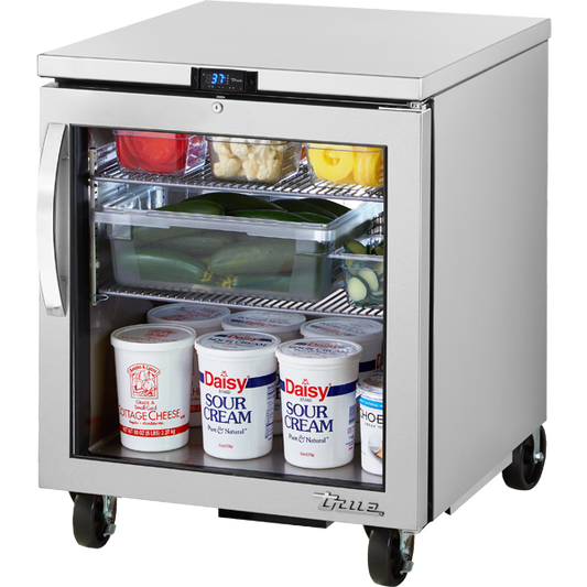 True TUC-27G-HC SPEC3 Undercounter Refrigerator, 27", Glass Door
