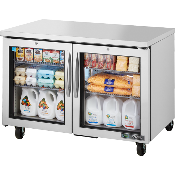 True TUC-48G-HC FGD01 Undercounter Refrigerator, 48", Glass Door