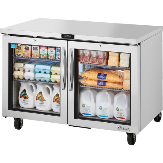 True TUC-48G-HC SPEC3 Undercounter Refrigerator, 48", Glass Door