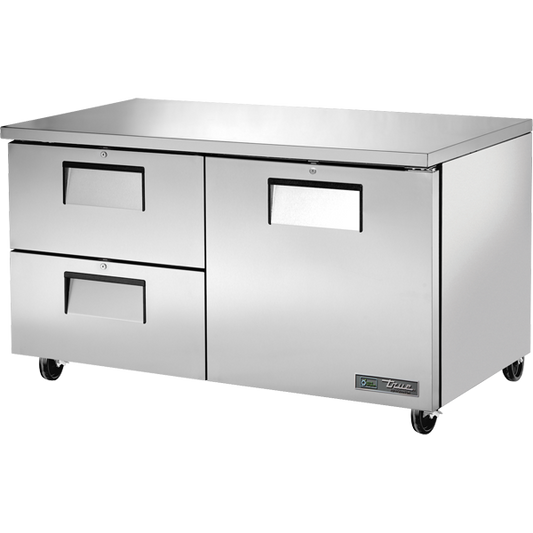 True TUC-60D-2-HC Undercounter Refrigerator, 60", 2 Drawers