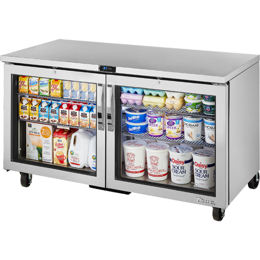 True TUC-60G-HC SPEC3 Undercounter Refrigerator, 60", Glass Door
