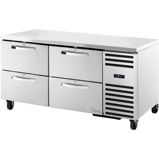 True TUC-67D-4-HC SPEC3 Undercounter Refrigerator, 67", 4 Drawers