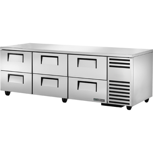 True TUC-93D-6-HC Undercounter Refrigerator, 93", 6 Drawers