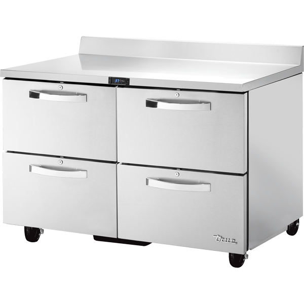 True TWT-48D-4-HC SPEC3 Worktop Refrigerator, 48", 4 Drawers, Spec Package
