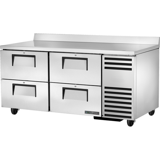 True TWT-67D-4-HC Worktop Refrigerator, 67", 4 Drawers