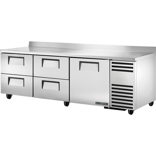 True TWT-93D-4-HC Worktop Refrigerator, 93", 4 Drawers