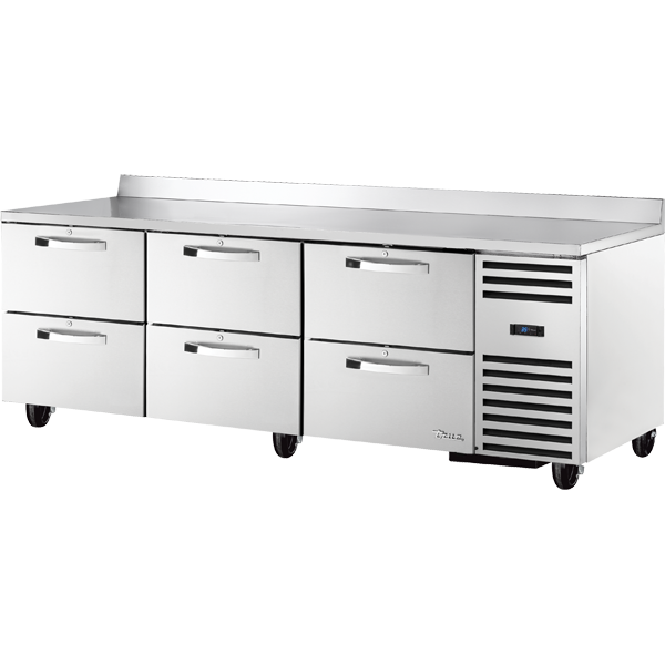 True TWT-93D-6-HC SPEC3 Worktop Refrigerator, 93", 6 Drawers, Spec Package