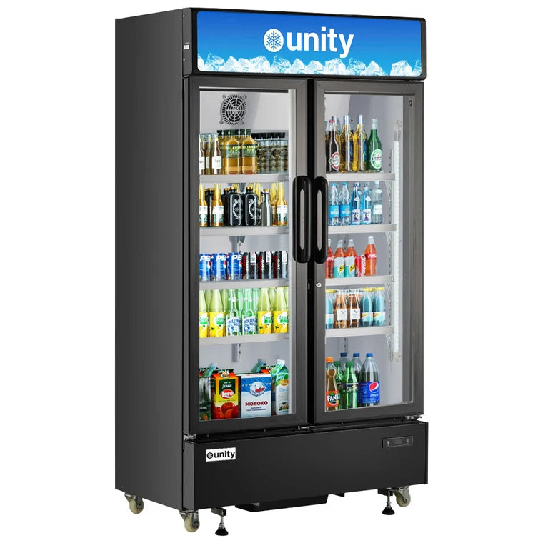 UNITY U-48M 26 Cu.Ft. 47-Inch 2 Glass Door Merchandiser Refrigerator 33°F to 41°F