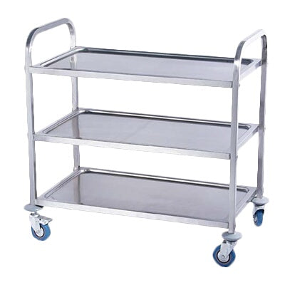 Serv-Ware UC-1630S3A Stainless Steel Utility Cart 16" x 30" 3-Shelf