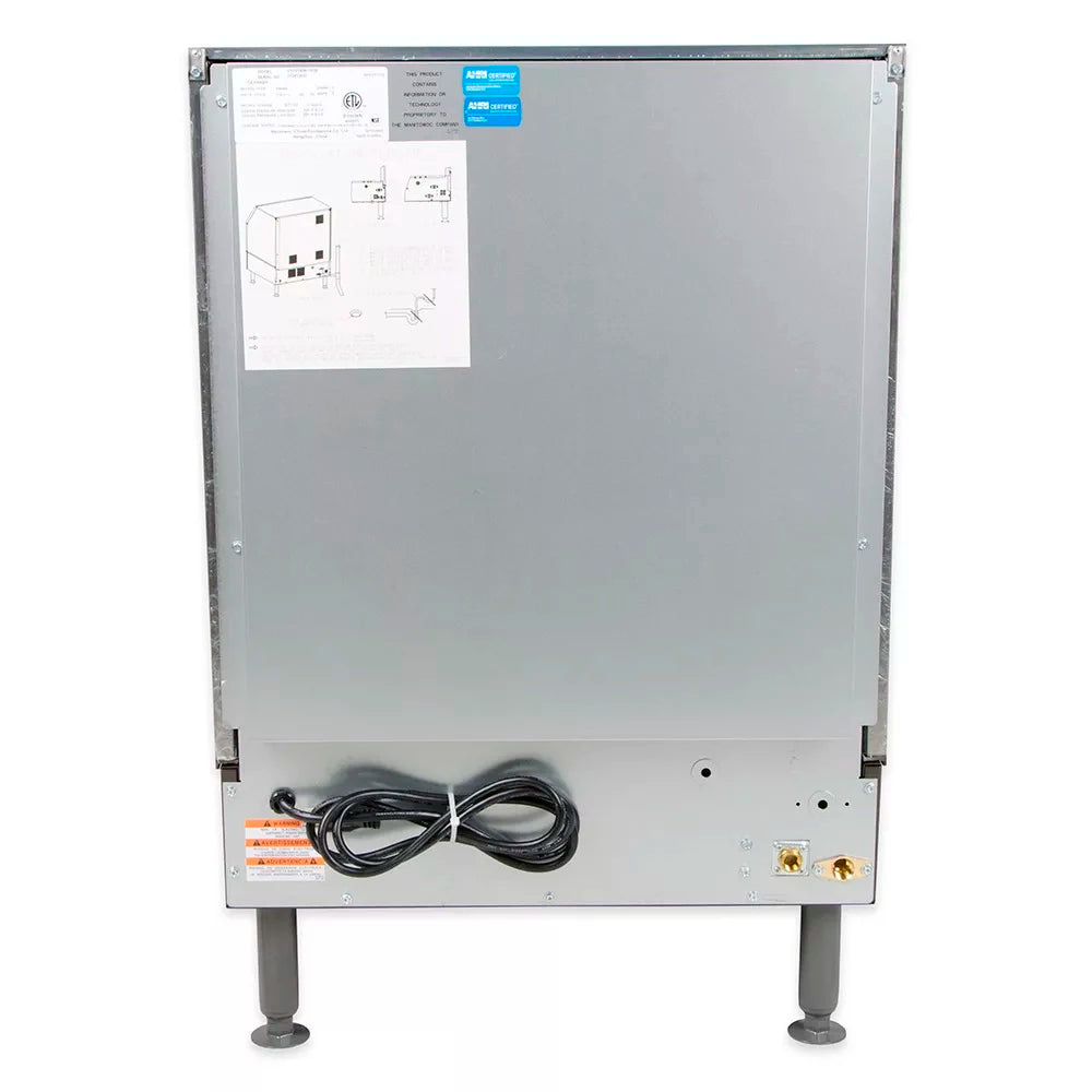 Manitowoc UYF0240A NEO Undercounter Half Dice Ice Machine Head and Bin 219 lb/24 hr Air-Cooled