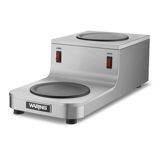 Waring WCW20R Commercial Step-Up Double Burner Countertop Coffee Warmer Workstation