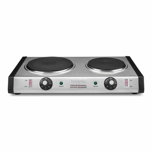 Waring WDB600 Commercial Double Solid Burner Head 120V Dual-Zone Electric Workstation
