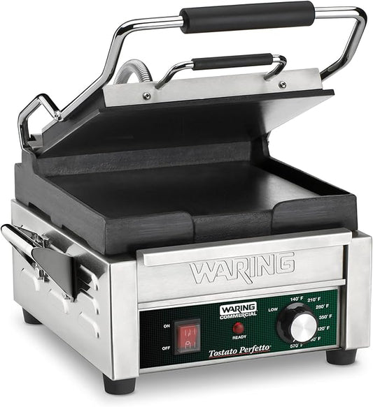 Waring WFG150 Commercial Panini Grill Head Compact Countertop Thermal Processing Workstation