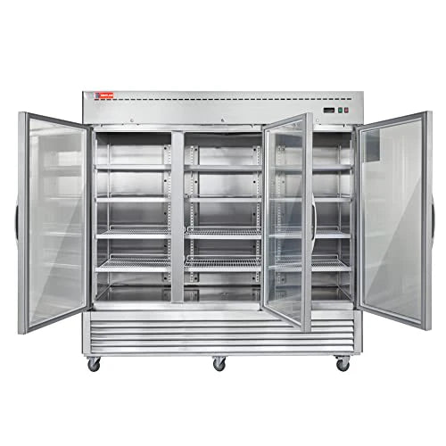 Westlake WK-82FG Reach-In Glass Door Display Freezer 3 Door 33-40°F