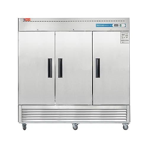WESTLAKE WKF-82B 72 Cubic Feet 3-Solid-Door Reach-In Freezer-8°F to 0°F
