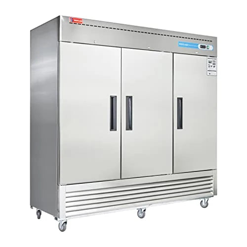 WESTLAKE WKF-82B 72 Cubic Feet 3-Solid-Door Reach-In Freezer-8°F to 0°F